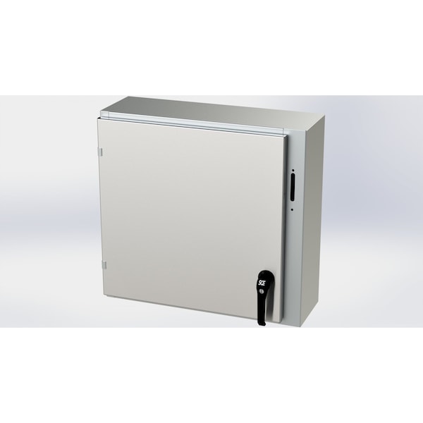 2 Point Latch Electrical Enclosures, 24 in H, 8 in D, 25.38 in W, NEMA 3R, 4, 4X, 12, 13